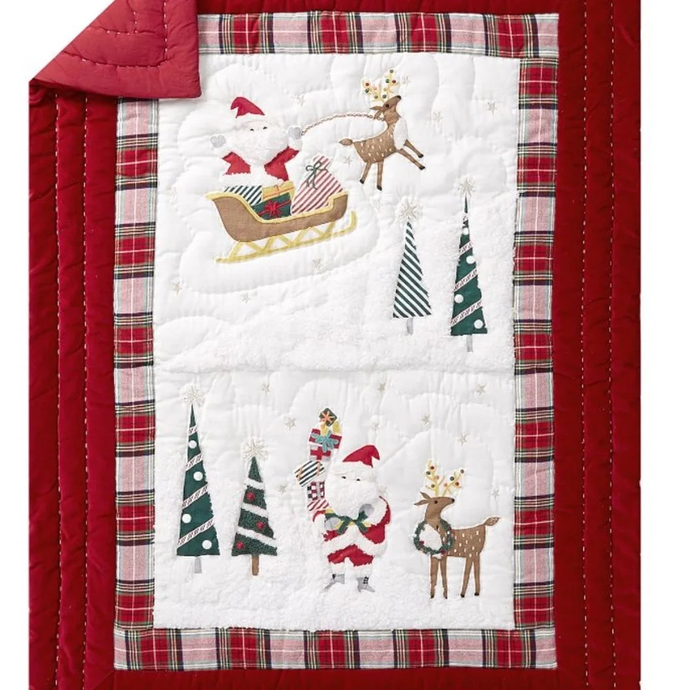 Pottery Barn Kids Merry Santa Baby Quilt